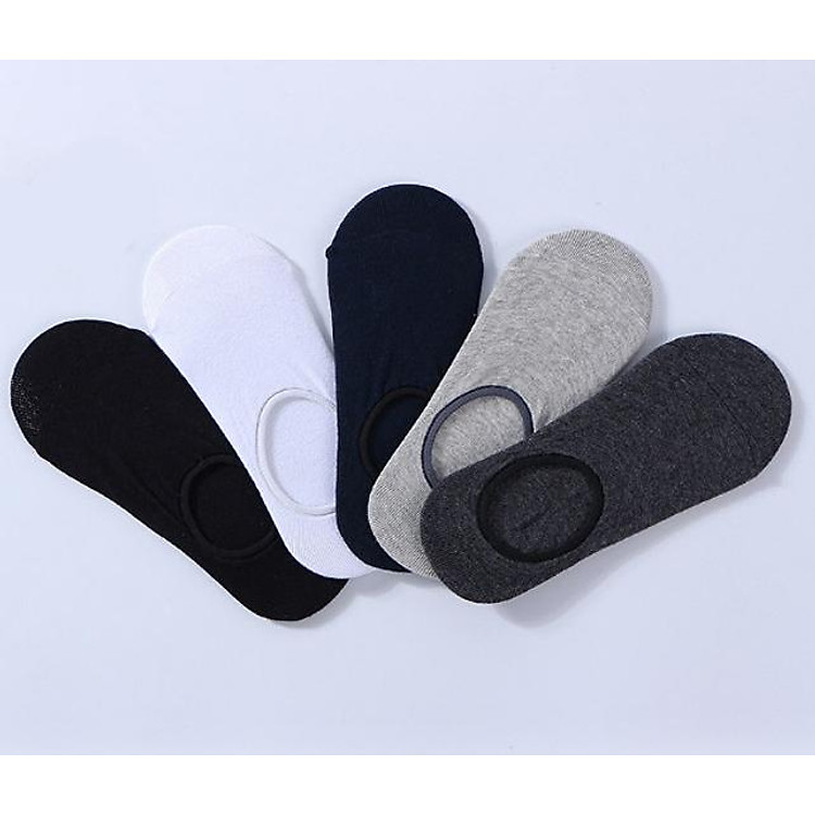 Combo 10 đôi tất lười, vớ lười nam dấu gót Hàn Quốc