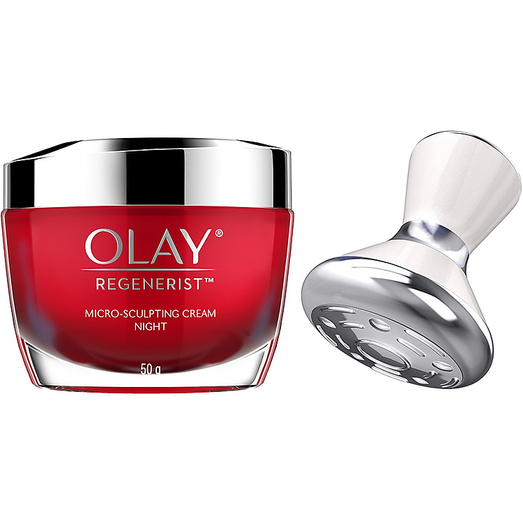 Kem Vi Dưỡng Ban Đêm Olay Regenerist (50G) (Tặng thanh massage đẩy tinh chất từ tính)