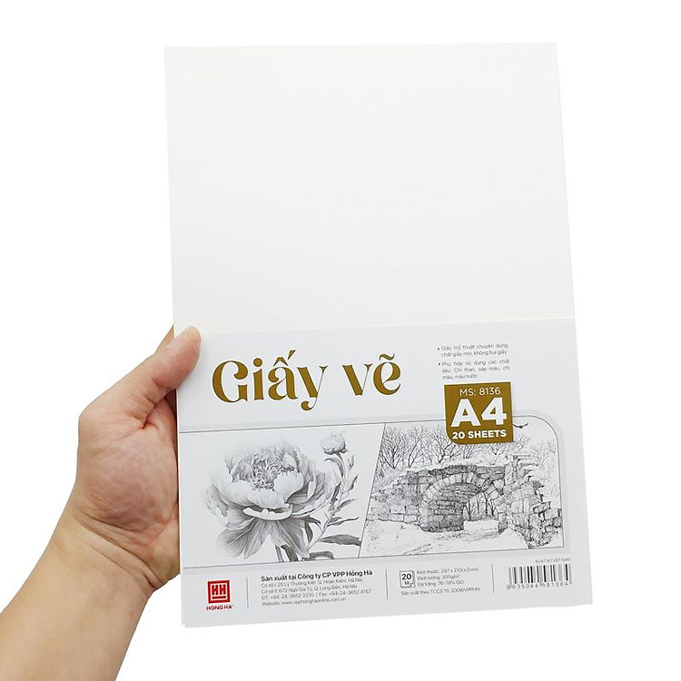 Giấy Vẽ A4 300gsm Hồng Hà (20 tờ) - Ảnh 6