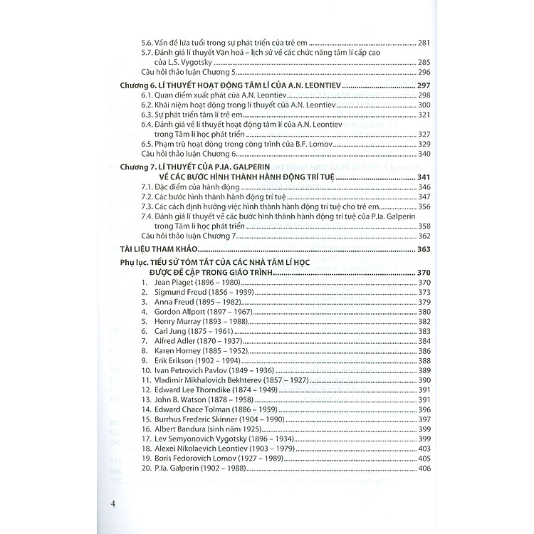 Giáo Trình Các Lí Thuyết Phát Triển Tâm Lí Người (Tái bản) - Ảnh 4