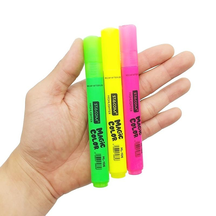 Bút Dạ Quang Stacom VHL106 (Vỉ 3 chiếc) - Ảnh 3