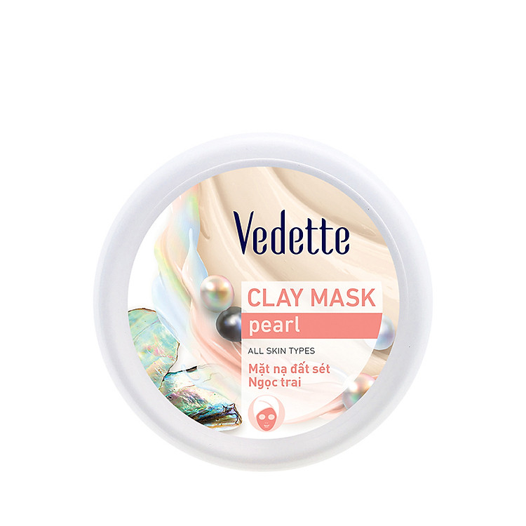 Mặt Nạ Đất Sét Sạch Sâu Dịu Nhẹ Vedette Ngọc Trai (Tươi Trẻ) - Hũ 145g