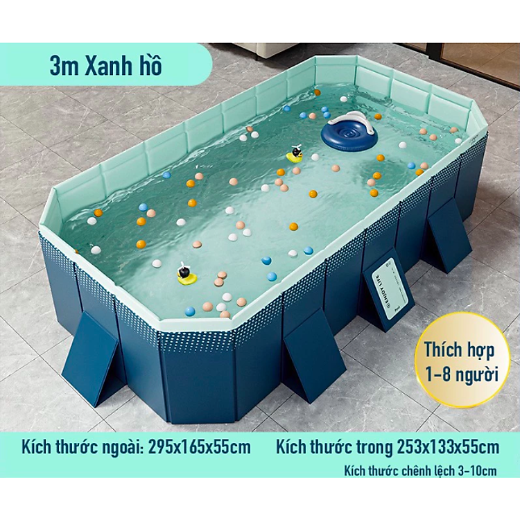 Mua BỂ BƠI GẤP XẾP 160*120*47 - DÙNG NGAY Chính hãng Giá tốt - Hình ảnh 5