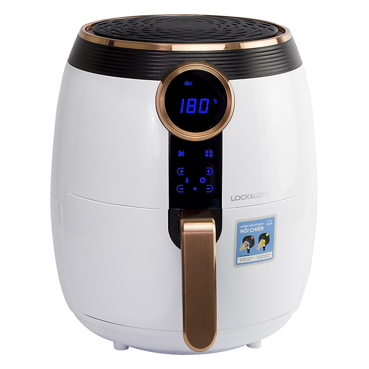 Nồi Chiên Không Dầu Lock&Lock EJF376WHT (4L) - Trắng - Hàng chính hãng