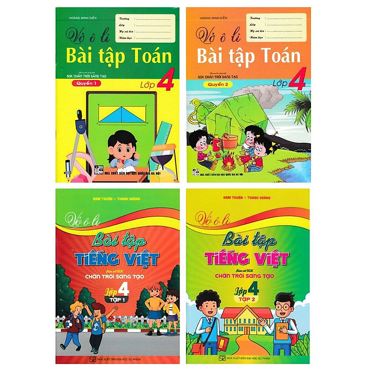 Vở Ô Li Bài Tập Toán + Tiếng Việt Lớp 4 (Bám Sát SGK Chân Trời Sáng Tạo)