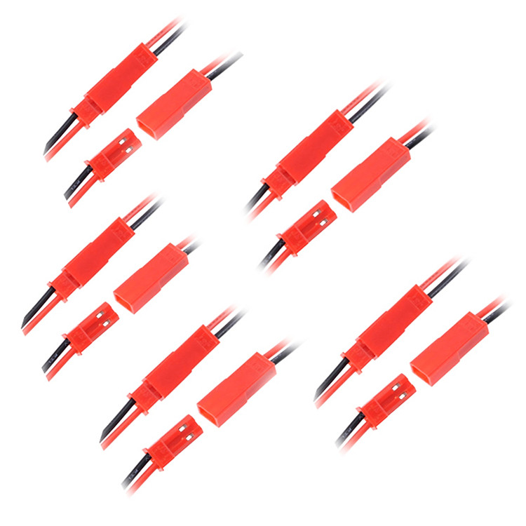 Bộ 10 Dây Nối JST-2P Đỏ ( 5 Dây Đực - 5 Dây Cái )