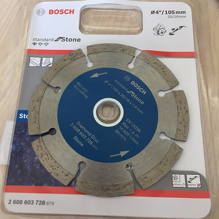 Đĩa cắt Gạch - Ngói 105x20/16x7.0mm Bosch 2608603728