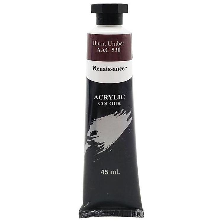 Tuýp Màu Acrylic 45 ml – Renaissance #530 – Burnt Umber