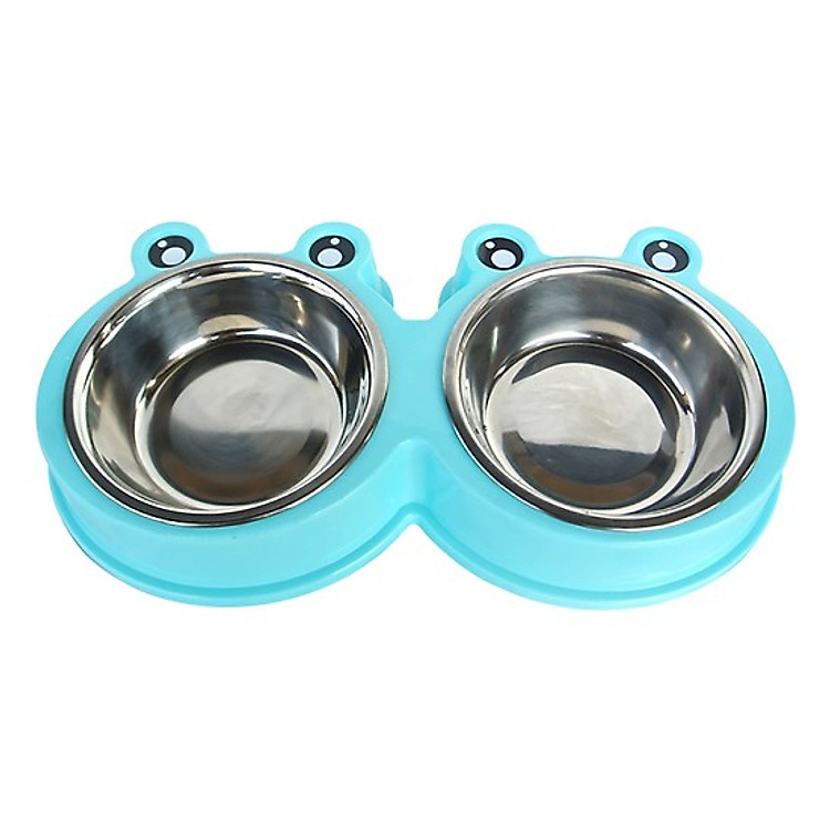 Chén ăn đôi inox hình ếch