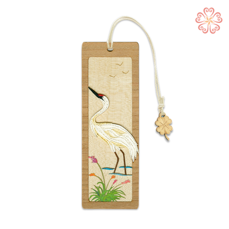 Bookmark Giấy Xoắn Nghệ Thuật - Chim Hạc Đầu Đỏ - Red-crowned Crane - Animals - Việt Net - VN6BM412164NN