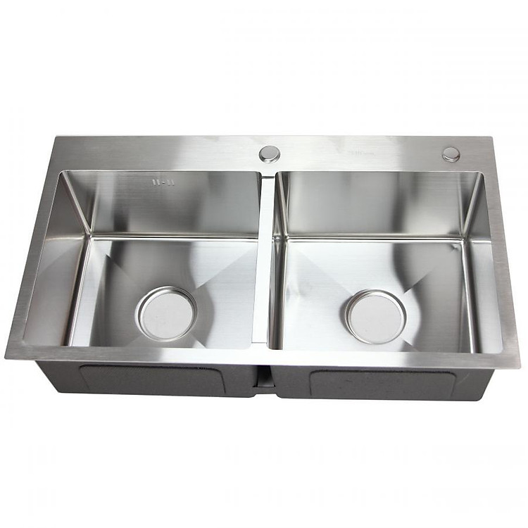 Chậu rửa bát hai hố cân PIENO P8245C simple inox sus 304