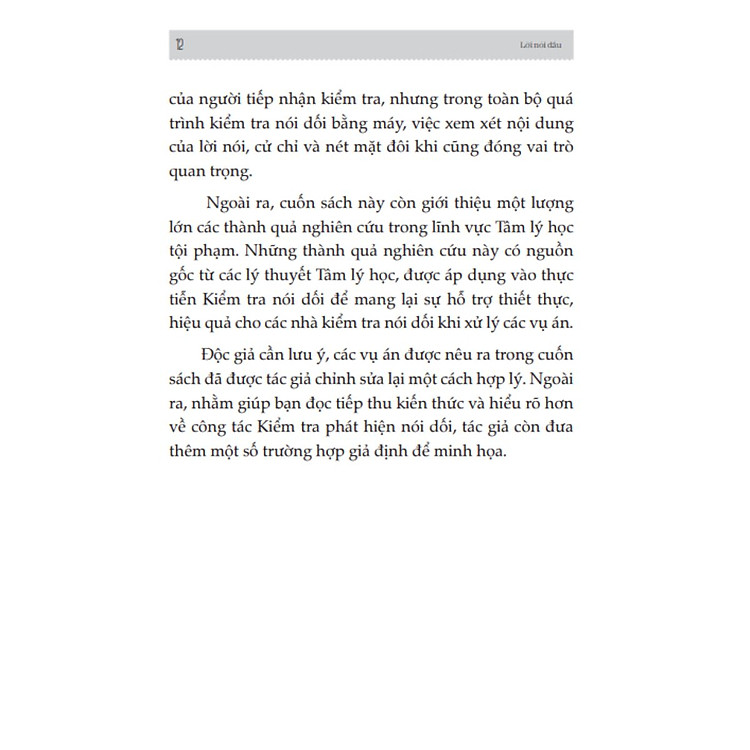 Tâm Lý Học Tội Phạm - Nghệ Thuật Phát Hiện Lời Nói Dối - Ảnh 4