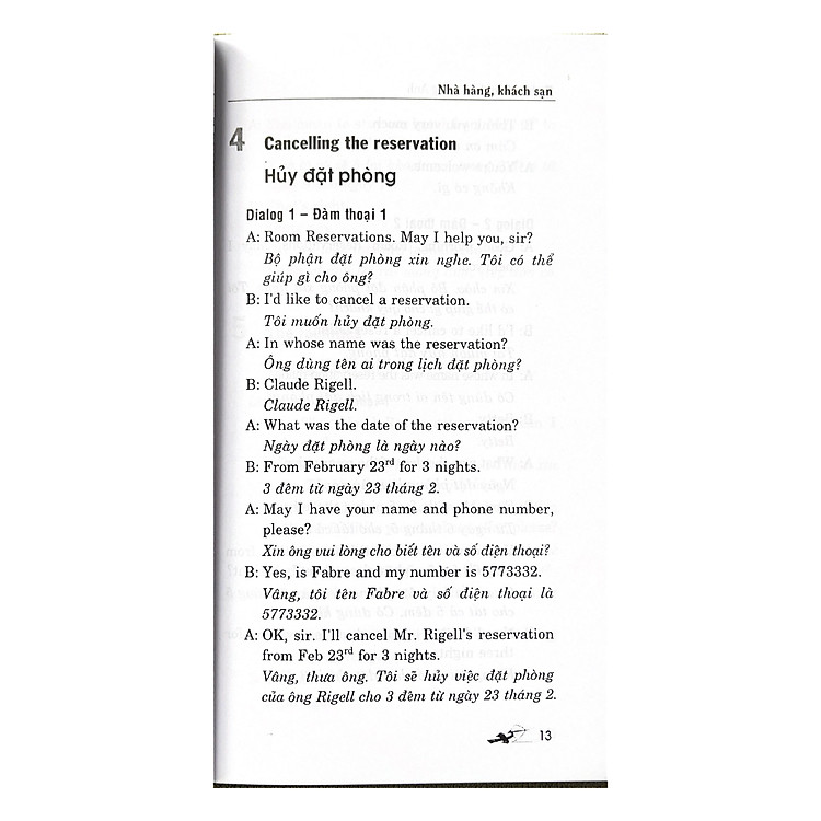 Tự Học Đàm Thoại Tiếng Anh Nhà Hàng Khách Sạn - Ảnh 8