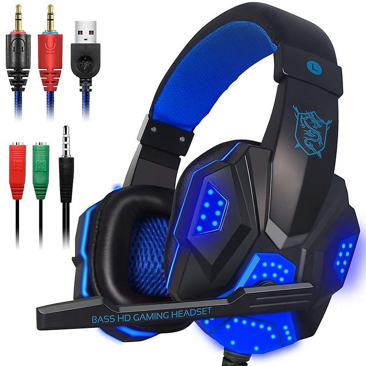 Tai nghe gaming có mic có đèn led chính hãng PLEXTONE PC780 dành cho game thủ chống nhiễu, chống ồn cực tốt + Tặng kèm cáp chuyển đổi để dùng cho điện thoại
