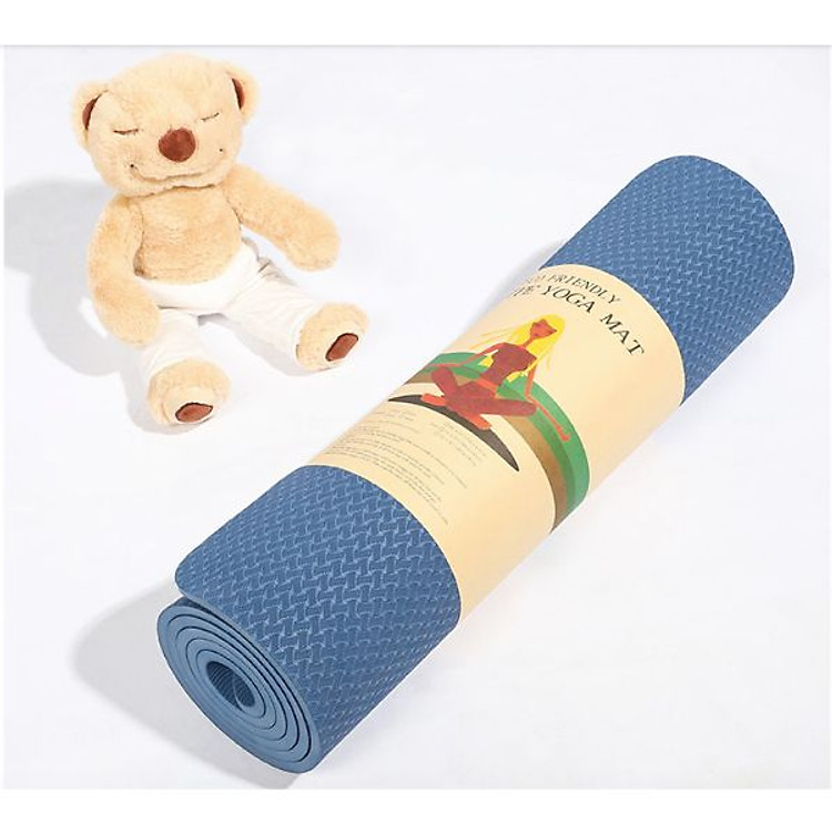 Thảm tập YOGA Cao Cấp TPE 1 lớp - 8mm co giãn tốt, độ bám cao
