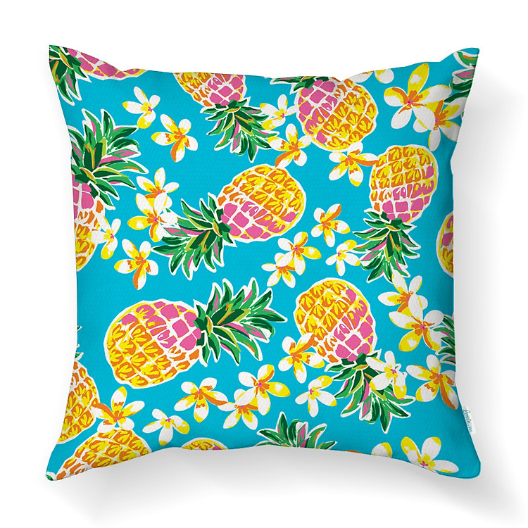 Gối Trang Trí Sofa LOVIN Họa tiết Dứa Gv1097 Vải Canvas