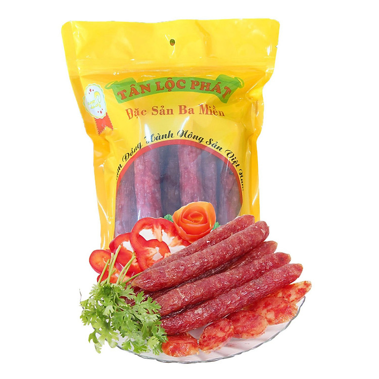 BỊCH 500G LẠP XƯỞNG KHÔ THỊT HEO LOẠI NGON NHƯ HÌNH THƯƠNG HIỆU TÂN LỘC PHÁT