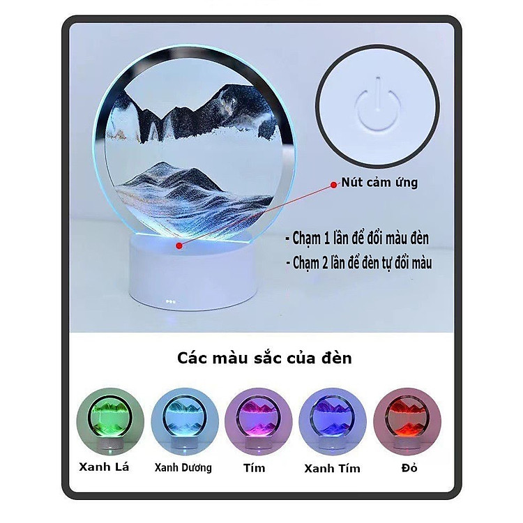 Đồng hồ cát chảy trang trí - Màu Tím - Ảnh 2