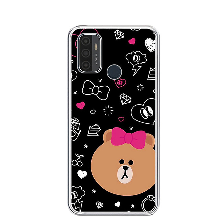 Ốp lưng điện thoại OPPO A53 2020 - Silicon dẻo - 0121 BROWN04 - Hàng Chính Hãng