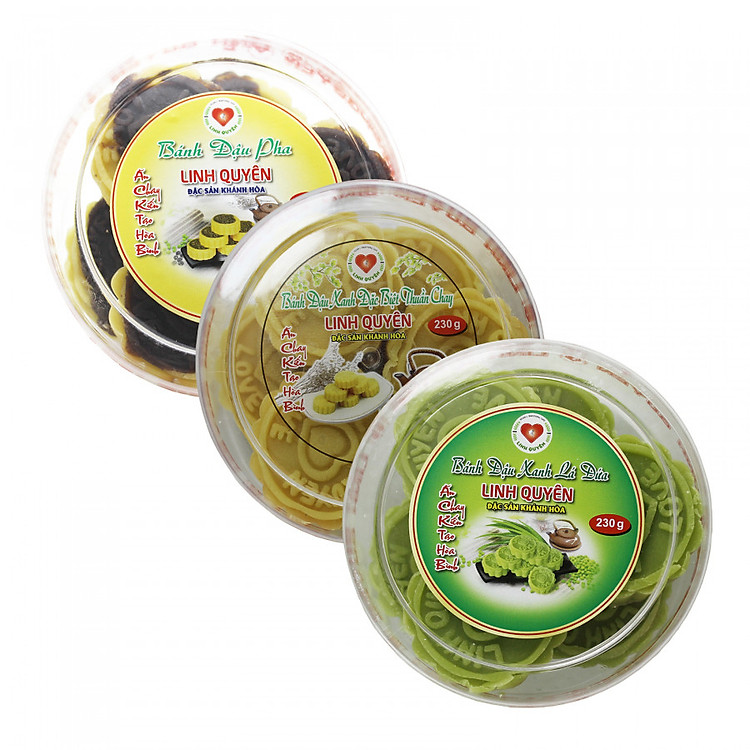 Combo 3 Loại Bánh Đậu Xanh Thuần Chay Linh Quyên MSLQ10