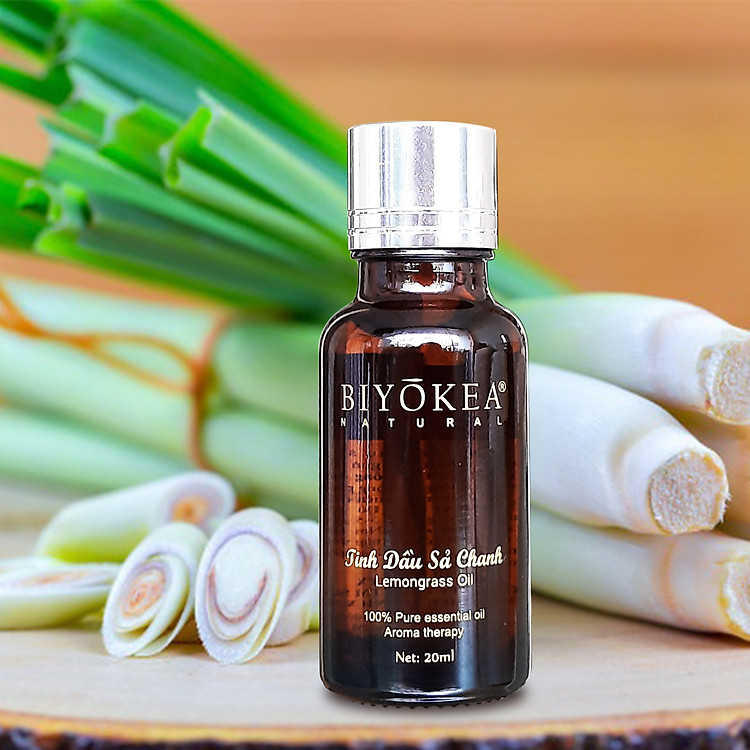 Tinh dầu Sả chanh thiên nhiên Biyokea xông phòng đuổi muỗi, xông khử mùi chai 20ml