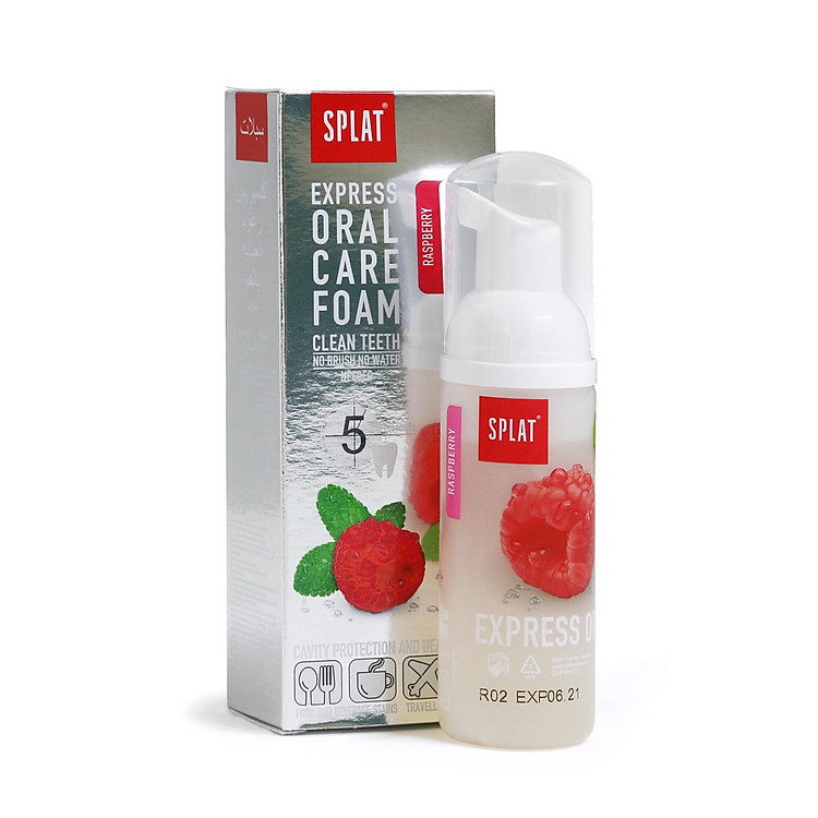 SPLAT ORAL CARE FOAM – Raspberry (Bọt súc miệng hương mâm xôi) (50ml)