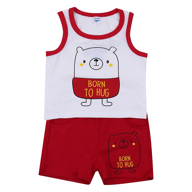 Bộ Bé Trai In Gấu BONCHOP BBT-8092660DO (Đỏ)