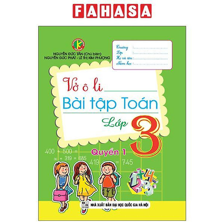 Vở Ô Li Bài Tập Toán Lớp 3 – Quyển 1