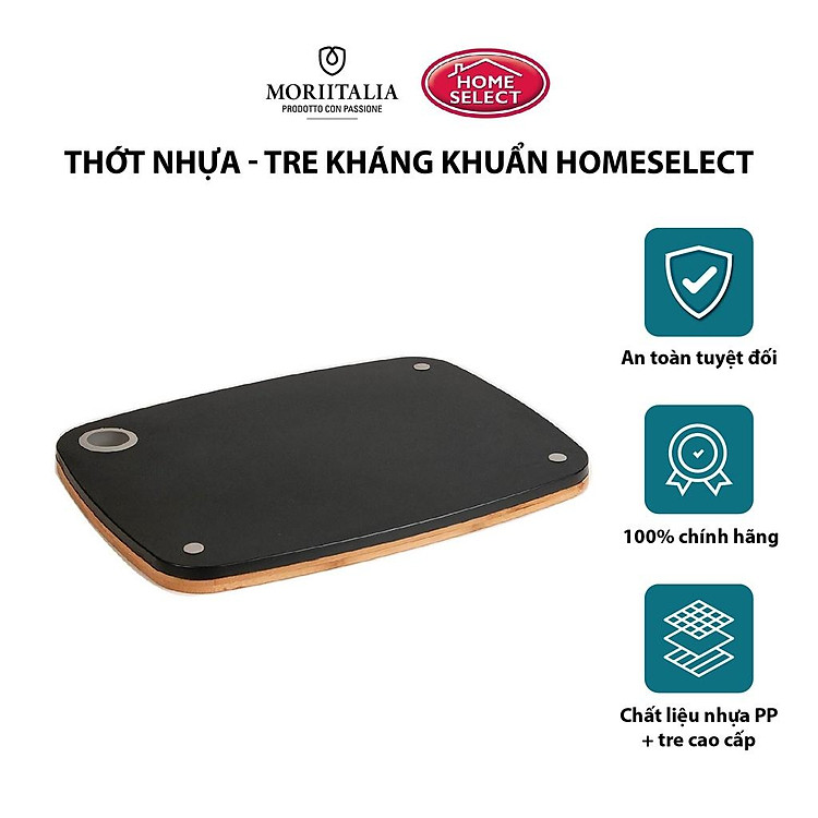 Thớt nhựa tre HomeSelect kháng khuẩn Moriitalia FY00046-P