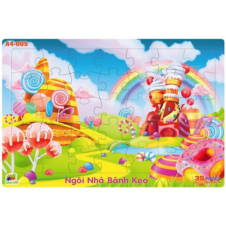 Mua tại Tiki: Mua Bộ Xếp Hình A4 Ngôi Nhà Bánh Kẹo Chính hãng Tiết kiệm