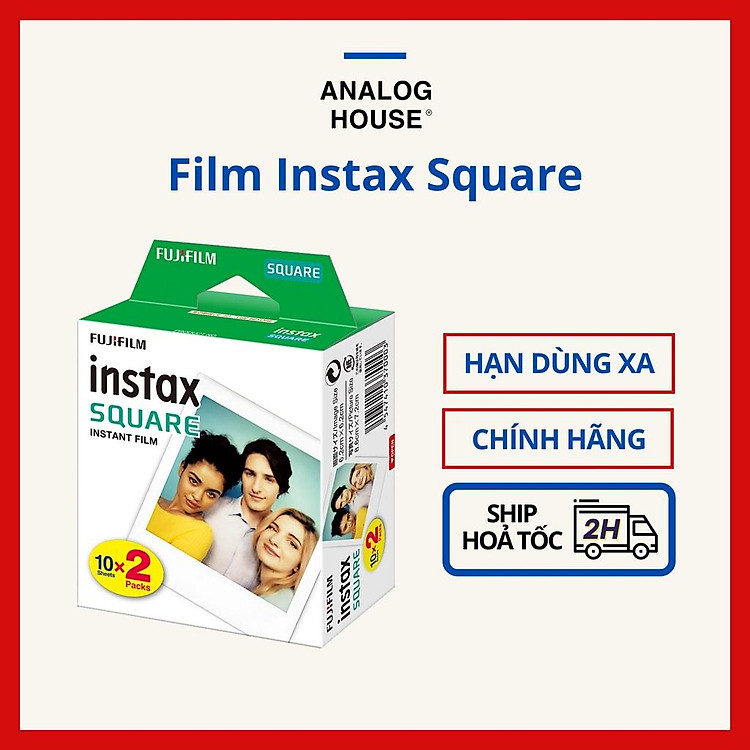 Film Instax Square Viền Trắng - Giấy in ảnh vuông cho máy chụp lấy liền Instax Square - Hàng Chính Hãng