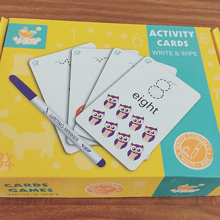 Bộ Thẻ tô học Số- Tẩy Xóa được