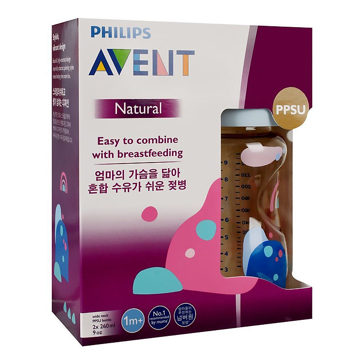 Hộp 2 Bình sữa Philips Avent 260ml Chính hãng Giá tốt - Hình ảnh 5