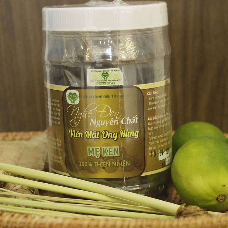 BỘT NGHỆ VIÊN MẬT ONG RỪNG MẸ KEN-Loại nghệ đen hộp 500gram