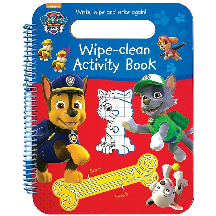 Sách Nickelodeon PAW Patrol Wipe-Clean Activity Book - Chú chó cứu hộ