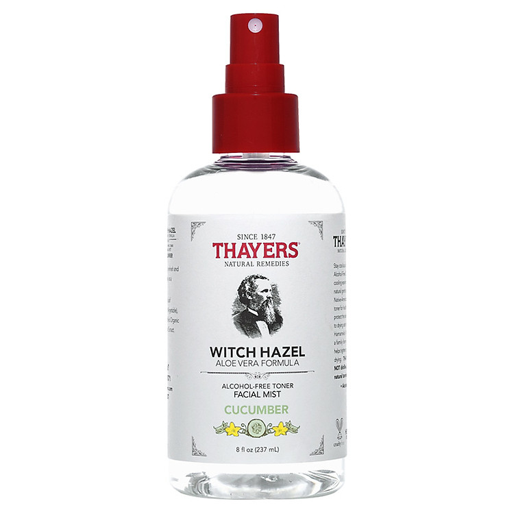 Xịt Khoáng Không Cồn THAYERS Alcohol-Free Cucumber Witch Hazel Toner Facial Mist 237ml (Dành cho da nhờn và mụn)