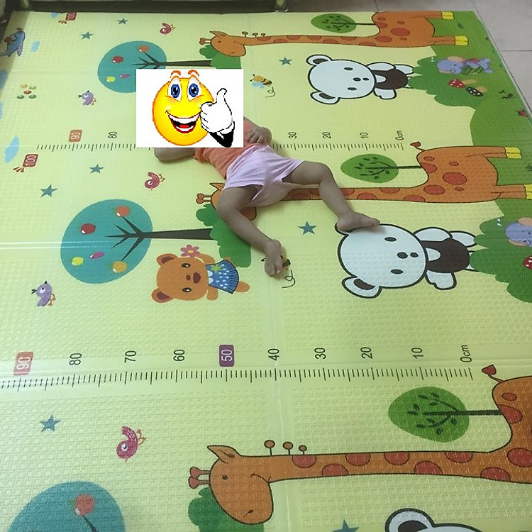 Thảm Chơi Xếp Hình 2 Mặt Cho Bé chống nước (1m8 x 2m)