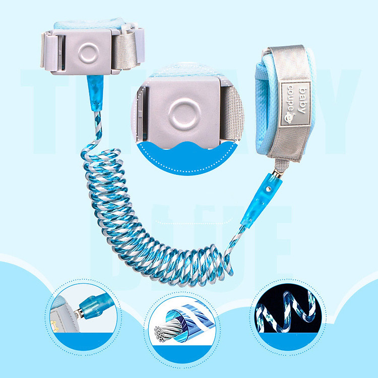 Dây Chống Lạc Khóa Nam Châm, Dây Lõi Thép Phản Quang Baby Coupe 2,5 Mét