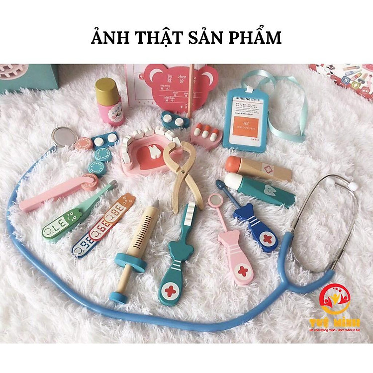 Bộ Đồ Chơi Bác Sỹ Gỗ cho Bé Chính hãng Tiết kiệm - Hình ảnh 4