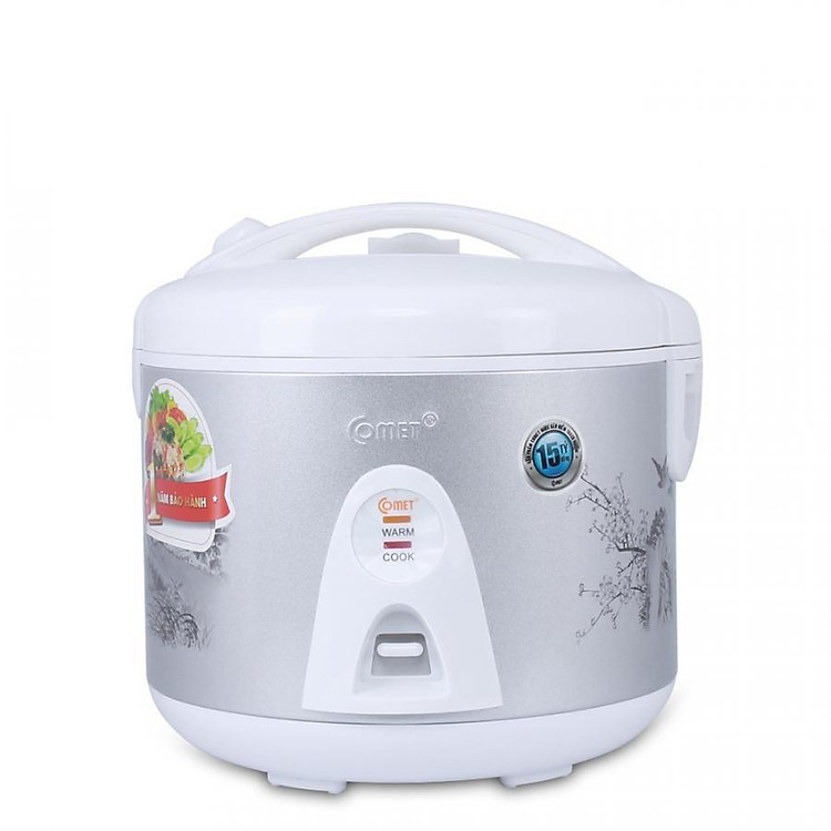Nồi Cơm Điện Nắp Gài Comet CM8016NC 1.8L (Xám) - Hàng Chính Hãng