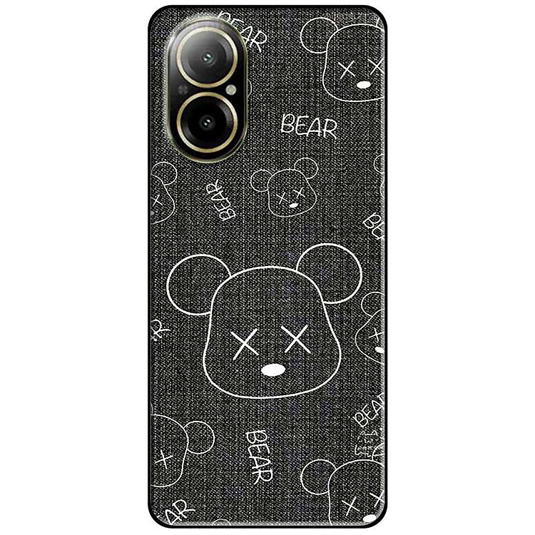 Ốp lưng cho Realme 9i - 10 - C20 - C67 - C65 4G - C11 2021 - Poco X6 5G - Họa Tiết Gấu Xám - Hàng Chính Hãng