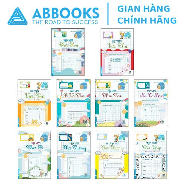 Sách - Chuẩn Bị Cho Bé Vào Lớp 1 - Tập Viết Bộ 10 Quyển - ABBOOKS