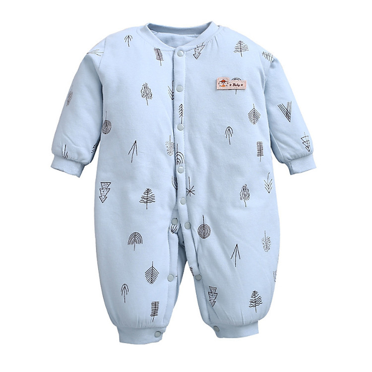 Body Bông Cho Bé 0-12 Tháng Tuổi, Quần áo ấm thu đông cho trẻ sơ sinh, Bộ áo liền quần bodysuit cho bé