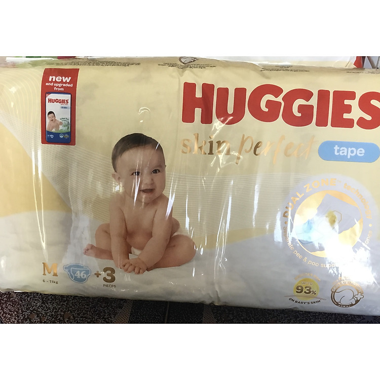 Tã dán Huggies M46 Skin Perfect Chính hãng Giá rẻ - Hình ảnh 2