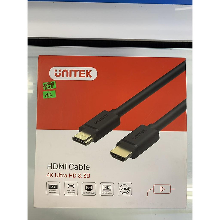 Cáp HDMI 20m Unitek Y-C144M - Hàng chính hãng