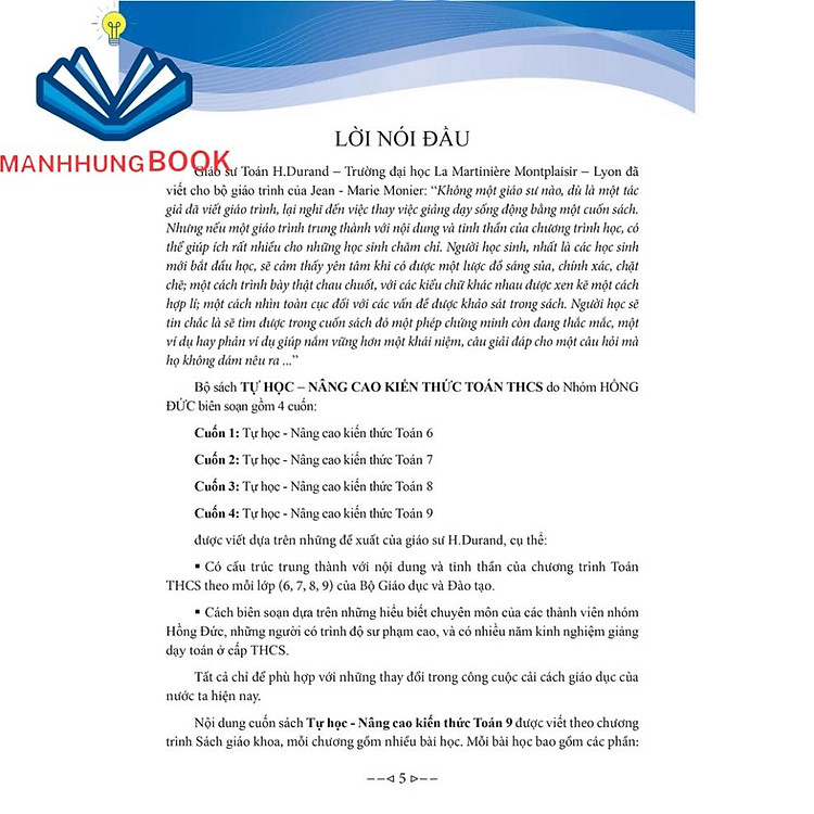 Tự Học Nâng Cao Kiến Thức Toán Lớp 9 - Ảnh 2
