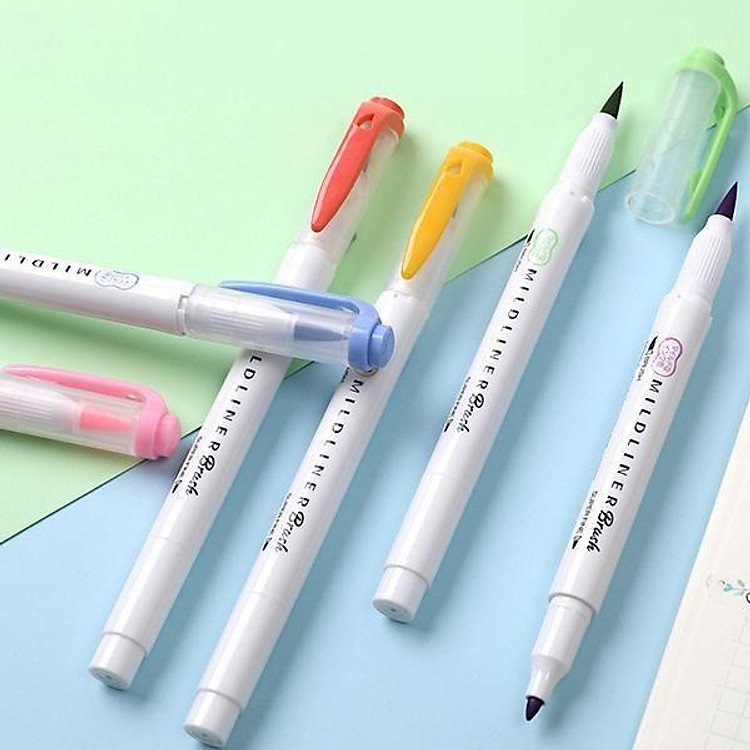 Viết Dạ Quang Zebra Mildliner Brush (25 màu) - Hồng Fuchsia - Ảnh 6