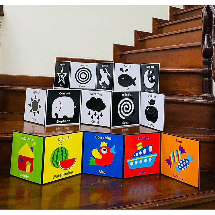 Thẻ kích thích thị giác cho trẻ sơ sinh Chính hãng Tiết kiệm - Hình ảnh 5