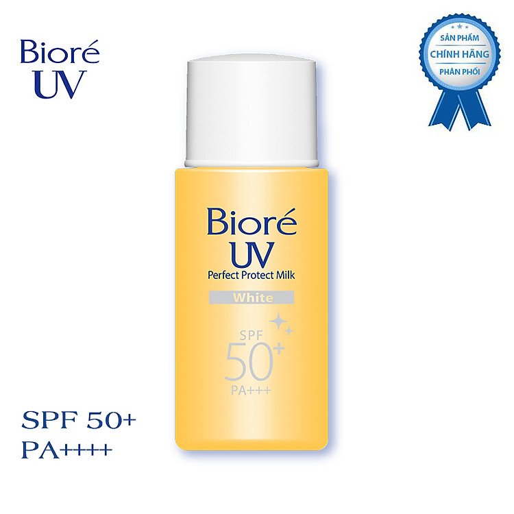 Bioré Sữa Chống Nắng Bảo Vệ Hoàn Hảo TRẮNG MỊN NGỌC TRAI Biore UV SPF50+/PA+++ 25ML