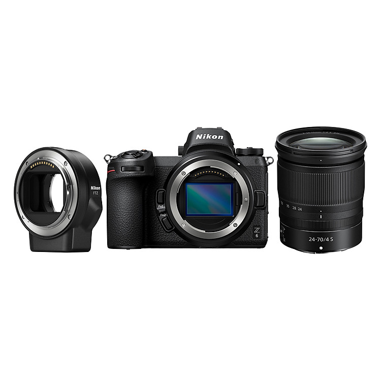 Combo Nikon: Máy Ảnh Z6 + Ống Kính Z 24-70mm F/4 S + Mount Adaptor - Hàng Chính Hãng